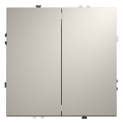 Выключатель встраиваемый VOLTUM S70 двухклавишный 10А, (кашемир)