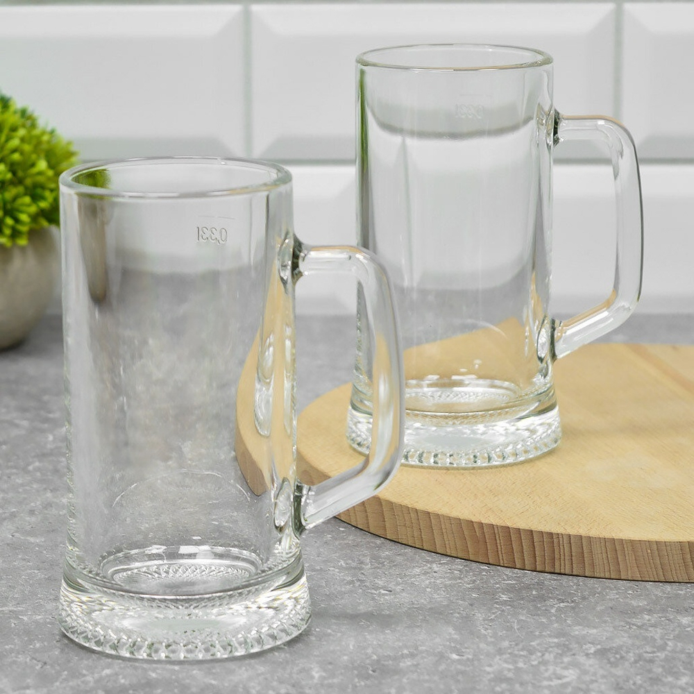 Набор кружек для пива 2шт 330мл "Время дегустаций. Пивная кружка"