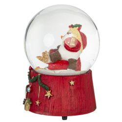 GAEM Фигурка декоративная "Снеговик" в стекл шаре (ключ,муз), D 10 см, L10 W10 H14 см