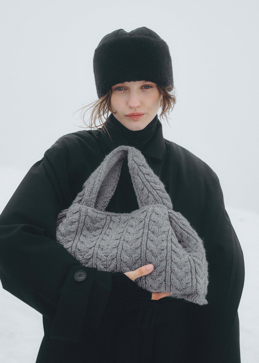 POLENE СУМКА NUMERO NEUF LARGE, СЕРЫЙ