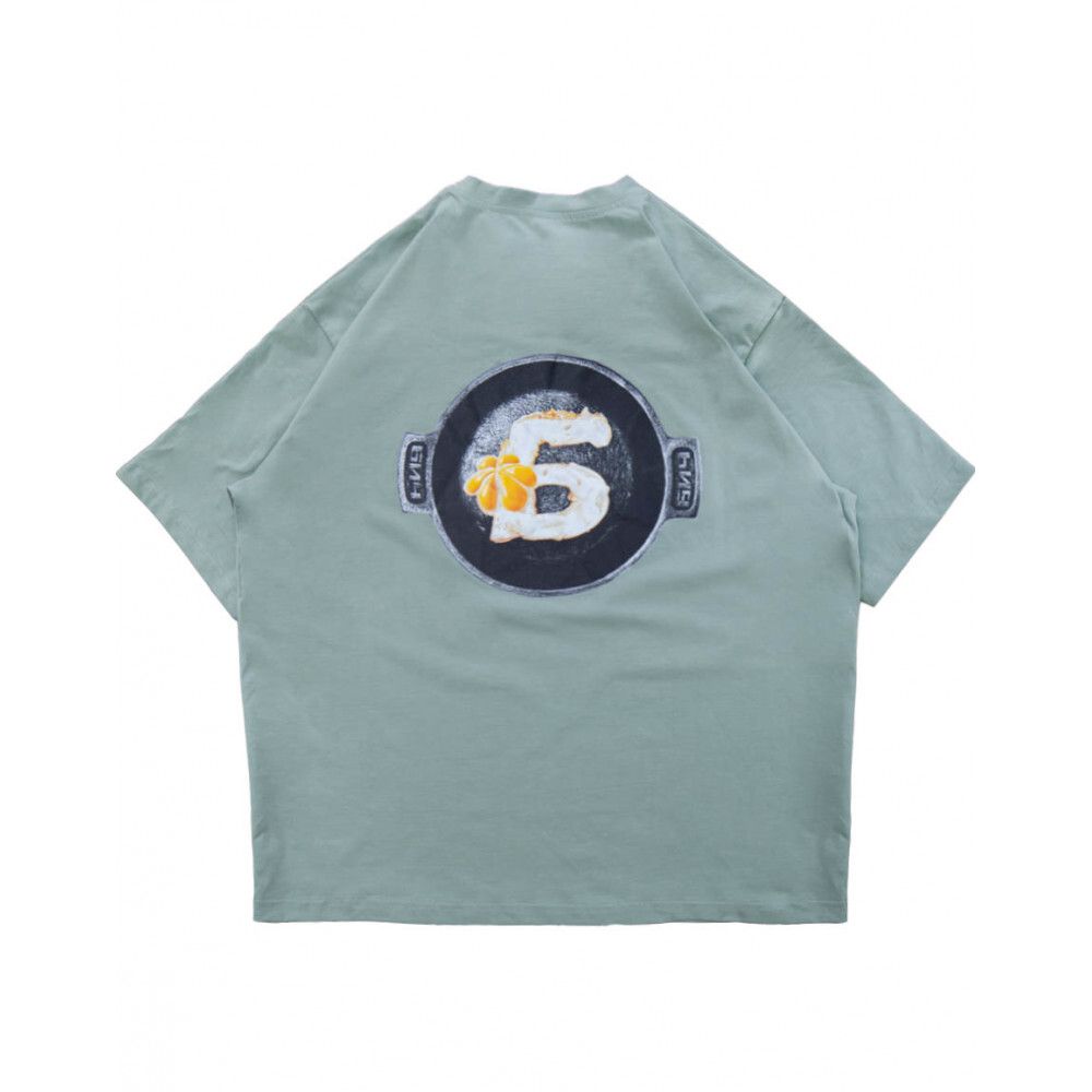 Футболка БИЧ Яишница голубая