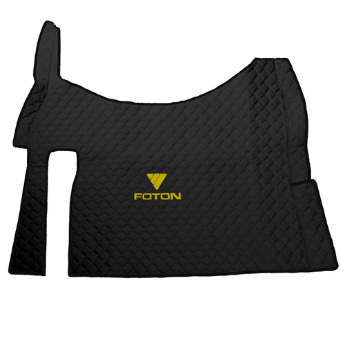 Ковры Foton Auman (экокожа, черный, черный кант, желтая вышивка)