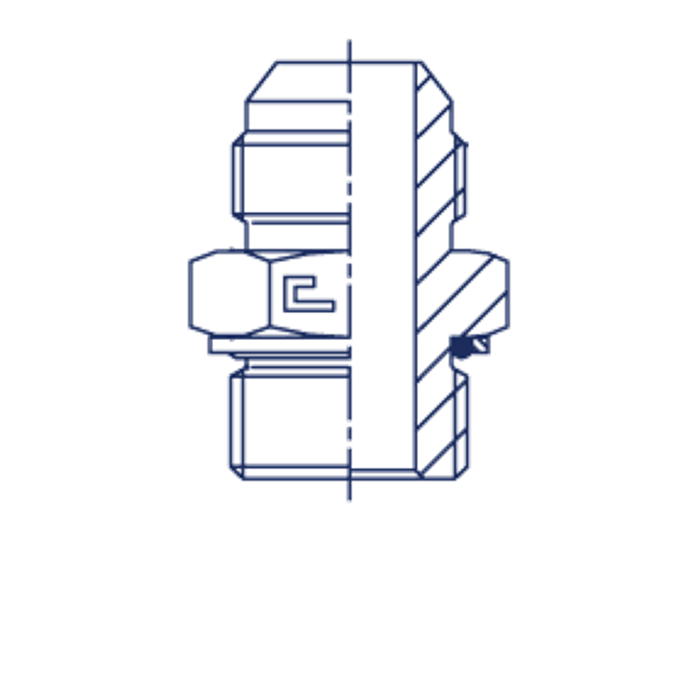 Штуцер FH JIC 1/2" BSP 3/8"