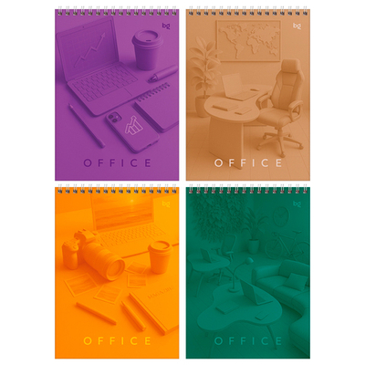 Блокнот  BG "Моноколор. Офис" на спирали, А5, 60 листов в клетку