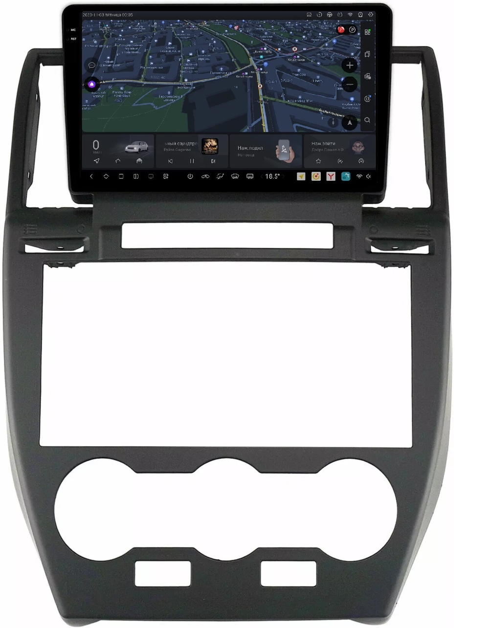 Магнитола для Land Rover Freelander 2 2007-2012 (монохром) - Carmedia SF-9302 QLed+2K, Android 13, UIS7870 (DUDU7), CarPlay, SIM-слот