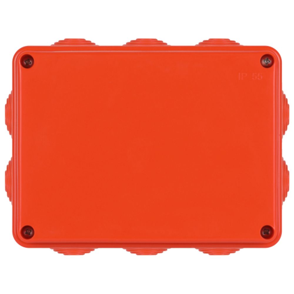 Распаячная коробка ЭРА KORv-150-110-70-10g-OR-FR ОП огнестойкая 150х110х70мм оранжевая с гермовводами 10 вх. IP55