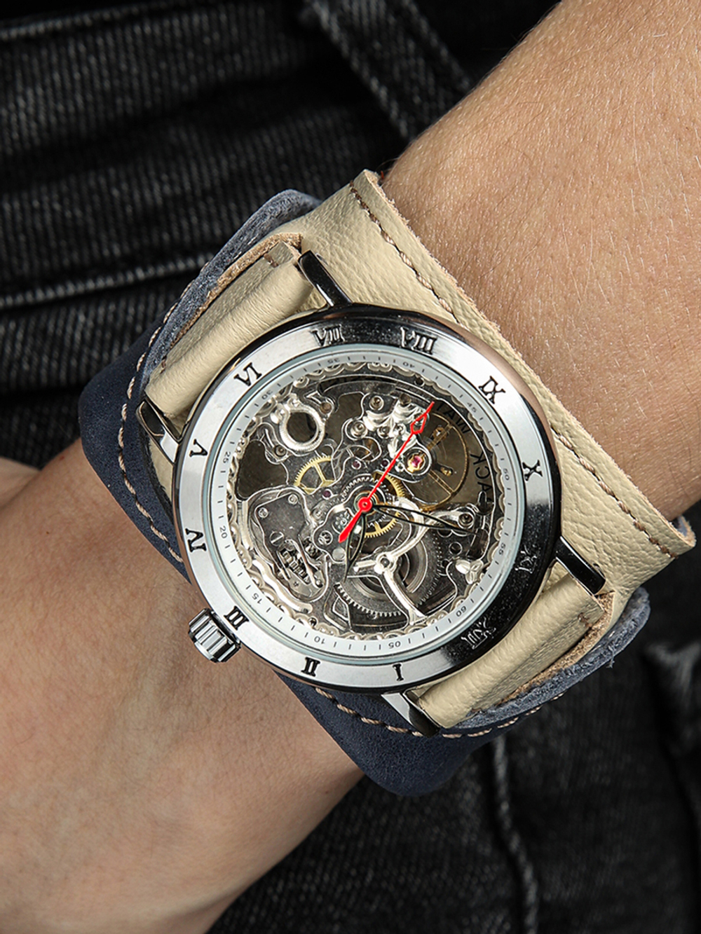 Часы скелетоны мужские механические Martini YOURTIME