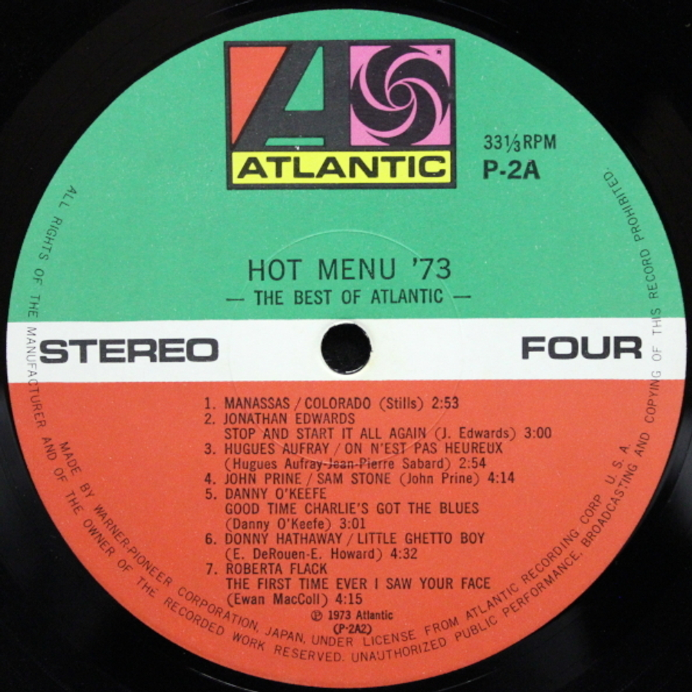 Сборник / Hot Menu '73 -The Best Of Warner/Reprise/Atlantic (2LP)