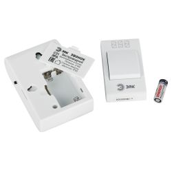 Звонок дверной ЭРА C31 беспроводной синий с белой кнопкой 32 мелодии | Электрозвонки беспроводные