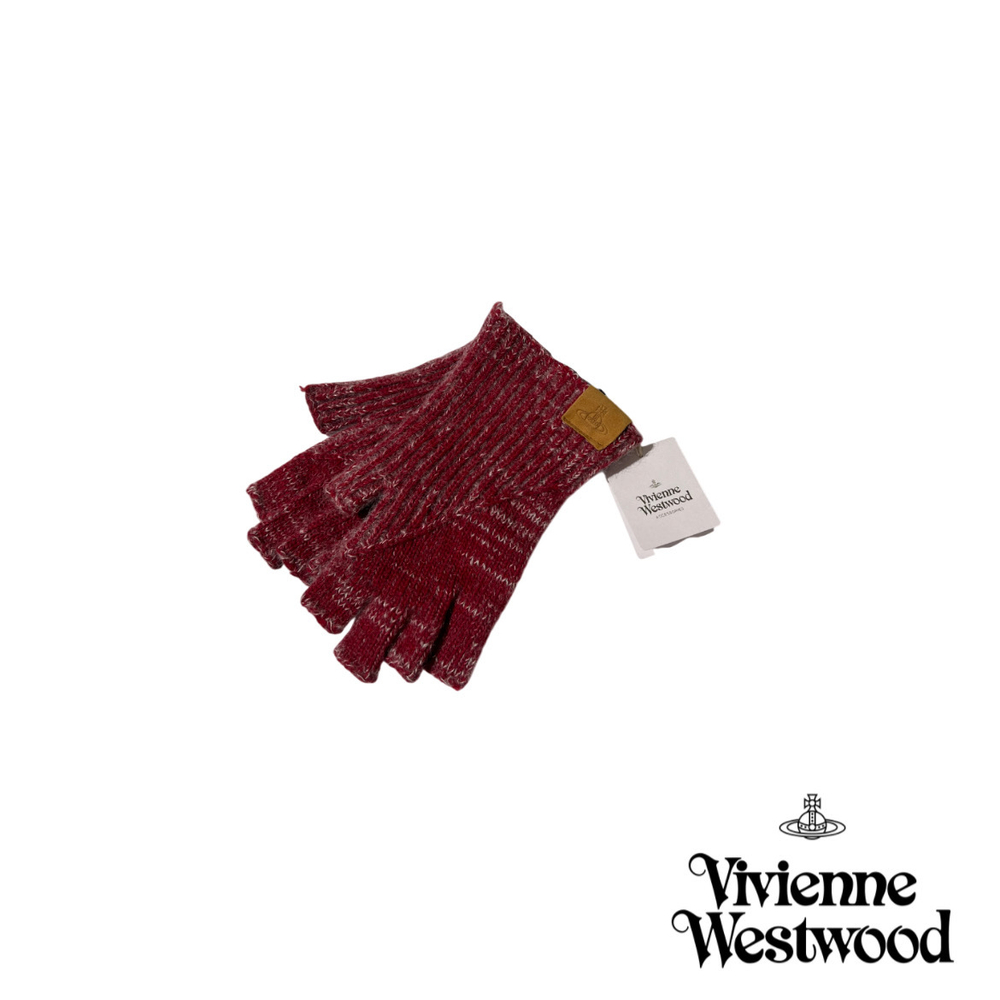 VIVIENNE WESTWOOD ПЕРЧАТКИ БЕЗ ПАЛЬЦЕВ КРАСНЫЕ