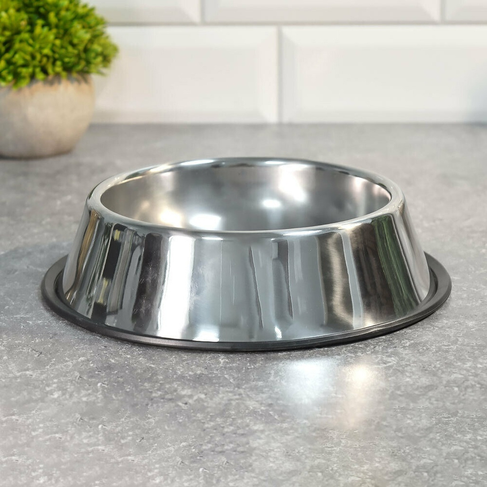 Миска 600мл нерж с антискользящим дном