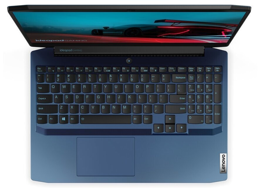 Ноутбук Lenovo Ideapad Gaming 3-15ARH05. CPU: AMD Ryzen 7 4800H 2.90 ГГц, RAM: 16 ГБ, SSD: 512 ГБ, GPU: GeForce GTX 1650 Ti 4 ГБ, OS: Free DOS, Состояние: A1