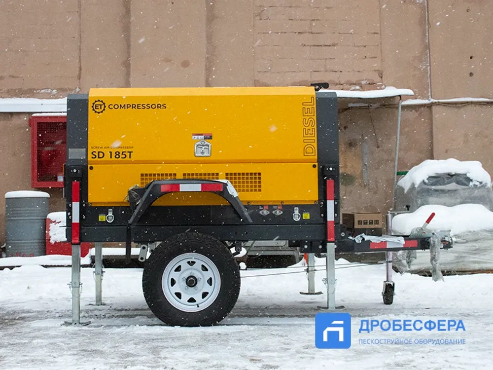 Передвижной компрессор ET SD-185T-7 на шасси