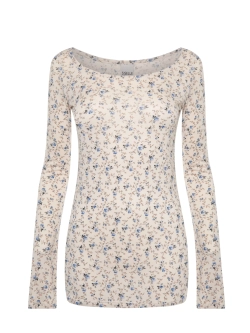 Лонгслив с декольте BLUE ROSE