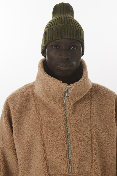 Анорак оверсайз из экомеха, карамель