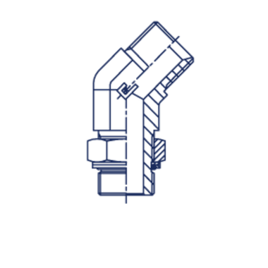 Штуцер FRG45 BSP 3/8" BSP 1/4" CAST