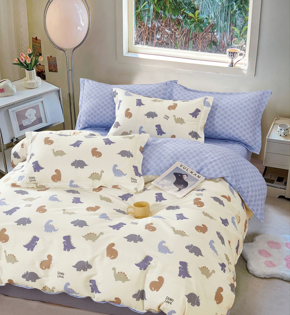 Комплект наволочек 2шт "Динозаврики (компаньон)" 50х70 см Сказка сатин