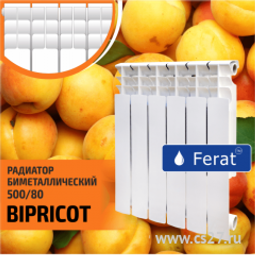 Радиатор BIMETAL Ferat 500/80 12 сек. ГЛЯНЦ. УПАК