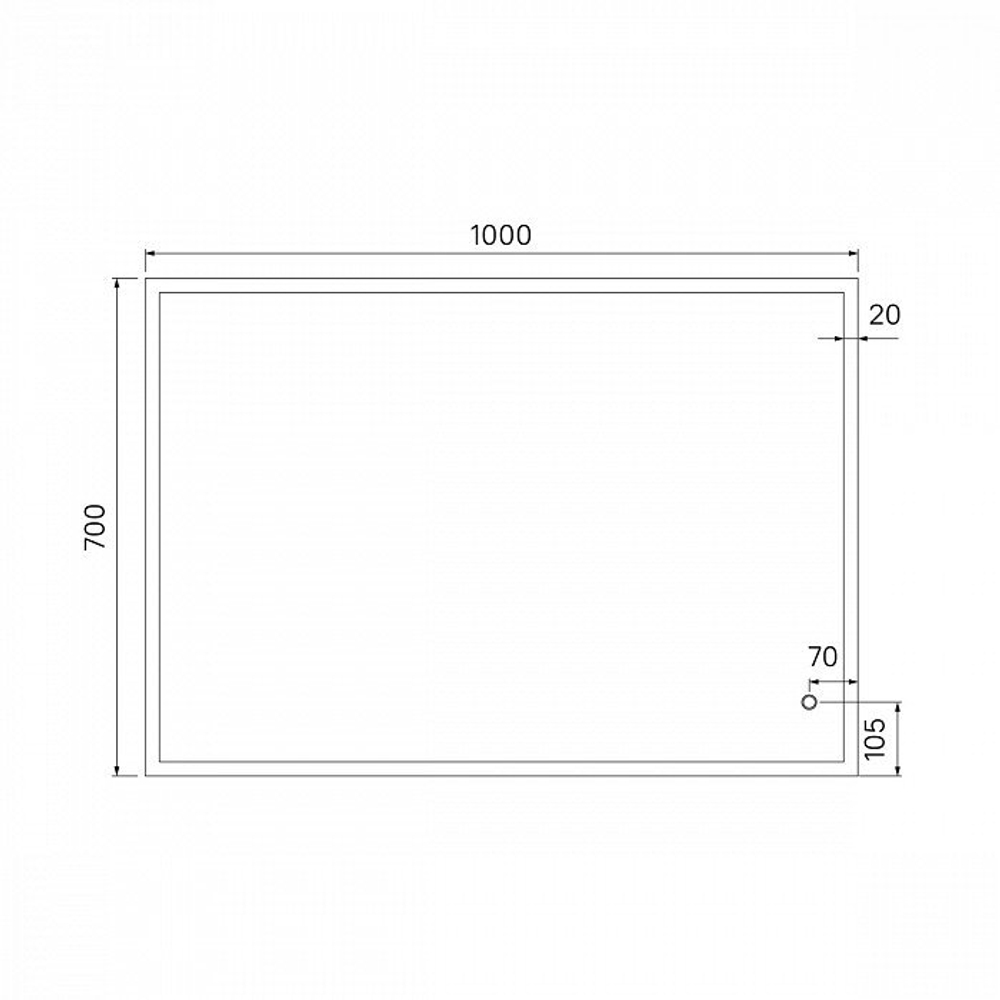 Зеркало IDDIS Brick 100 см (BRI1000i98)