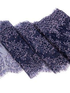 01-11 Кружево шантильи 21 см, черника/пудра