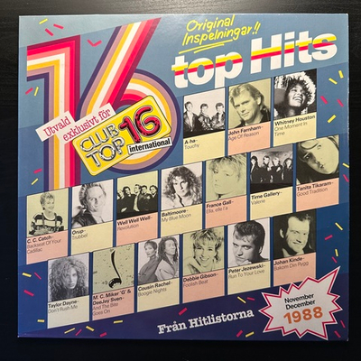 Сборник Club Top 16 International Top Hits (Швеция 1989г.)