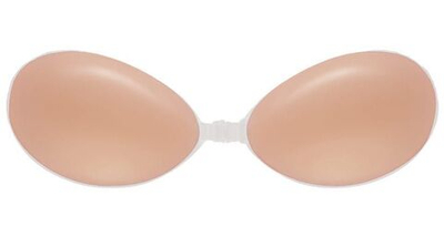 Силиконовый бюстгальтер-невидимка без бретелей (Размер: B) (Цвет: телесный)