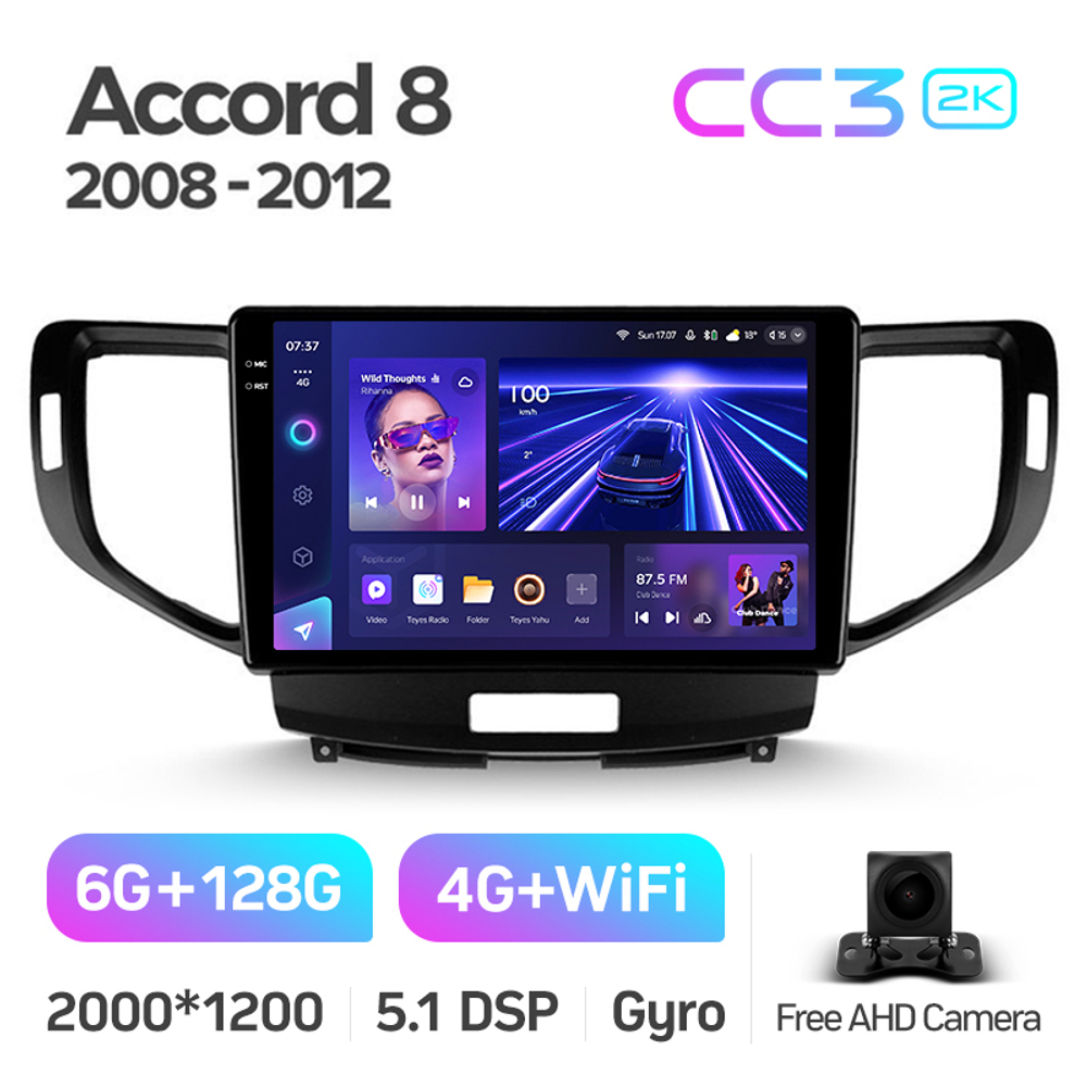 Teyes CC3 2K 9"для Honda Accord 2008-2012