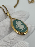 Кулон Wedgwood тёмно-зелёный