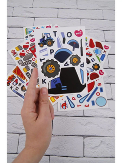 Аппликации для детей: развивающие наклейки с животными для малышей (А6, 9 листов)ющие наклейки для малышей А6