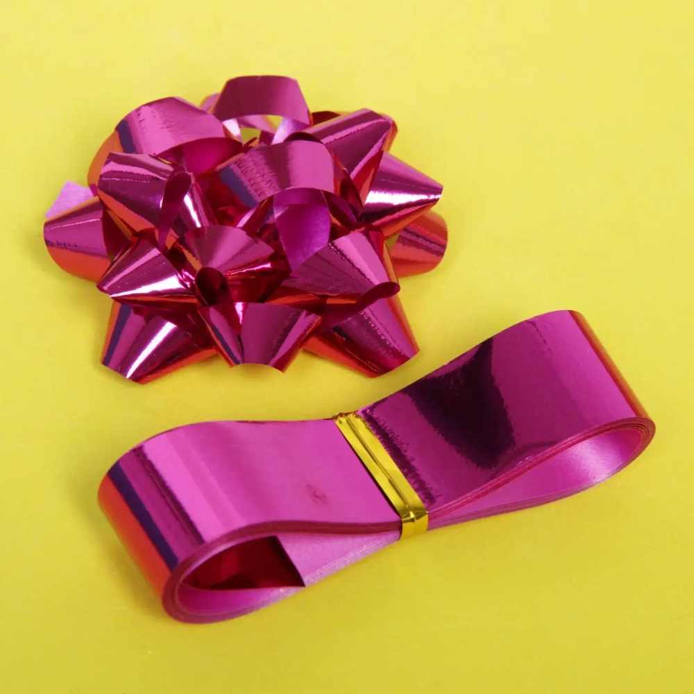 Набор для декорирования «Блеск» бант 6см, лента 2см (3м), Фуксия