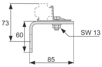 Одинарное крепление TECE TECEprofil арт. 9030002
