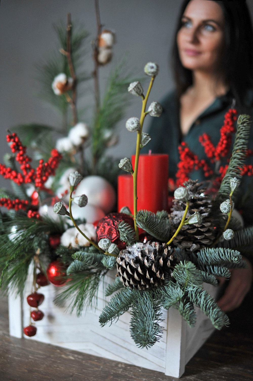 Новогодняя композиция Олени Санты