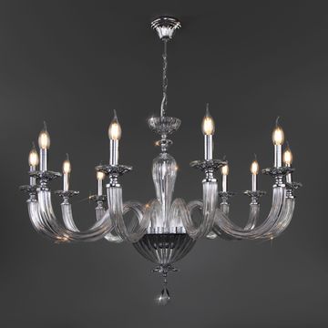 Люстра подвесная 318/10 хром/прозрачный хрусталь Strotskis Olenna Bogate's