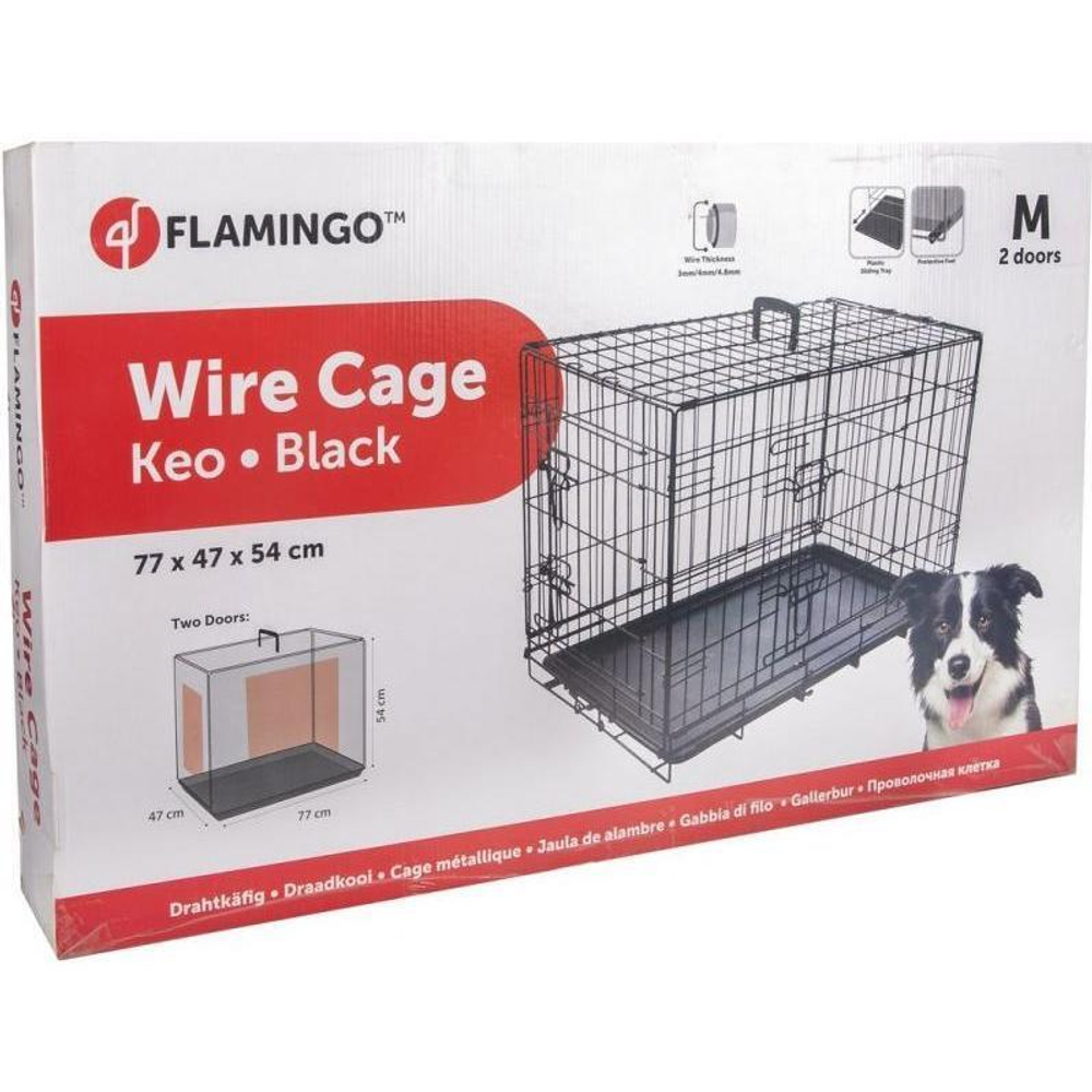 Клетка для собак Flamingo KEO M, размер 47x77x54см.