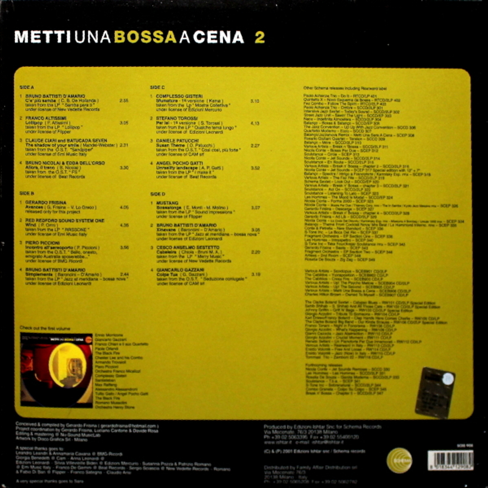 Сборник / Metti Una Bossa A Cena 2 (2LP)