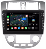 Магнитола для Chevrolet Lacetti седан/универсал, Daewoo Gentra (климат, рамка серебро) - Canbox 1081 Android 10, ТОП процессор, CarPlay, 4G SIM-слот