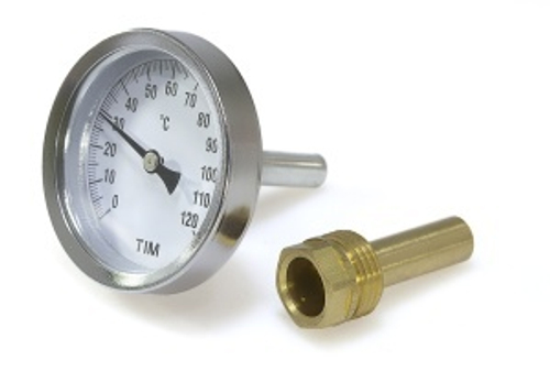 Термометр гориз.(c гильзой) 120 С" TIM