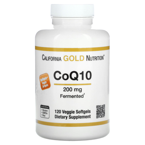 California Gold Nutrition, коэнзим Q10, 200 мг, 120 растительных капсул