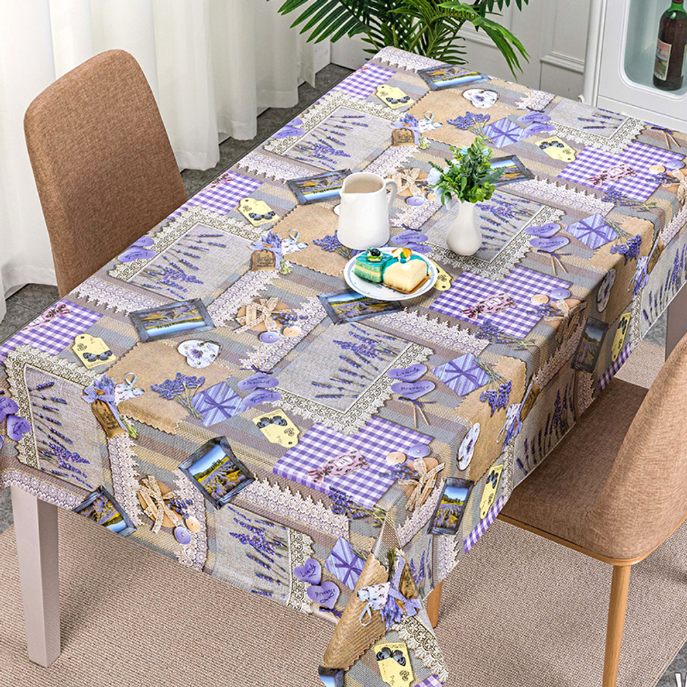 Скатерть 152*152см ПВХ на тканевой основе, BZ-DMT-Y152152