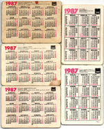 № 120 Набор из 5 переливных (стерео) Календариков . Мультфильмы СССР 1987 год.