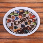 Поднос жестяной «Coffee» 32см