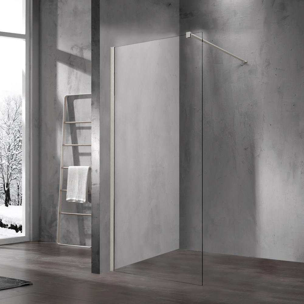 Душевая перегородка Walk-In VSW-1H800CLBN, 800*2000, брашированный никель, стекло прозрачное