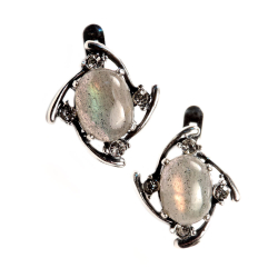 Серьги "Пиквик" лабрадор, циркон