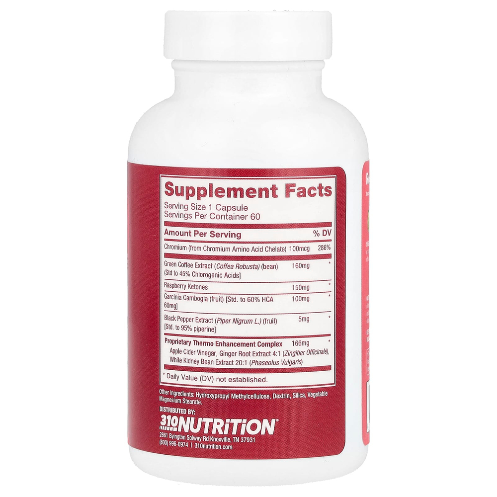 310 Nutrition, Thin With Raspberry Ketones, 60 Vegan Capsules