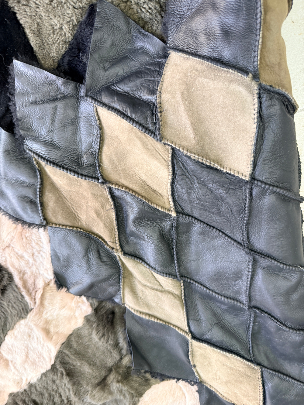 Покрывало меховое ковер из шкуры овчины