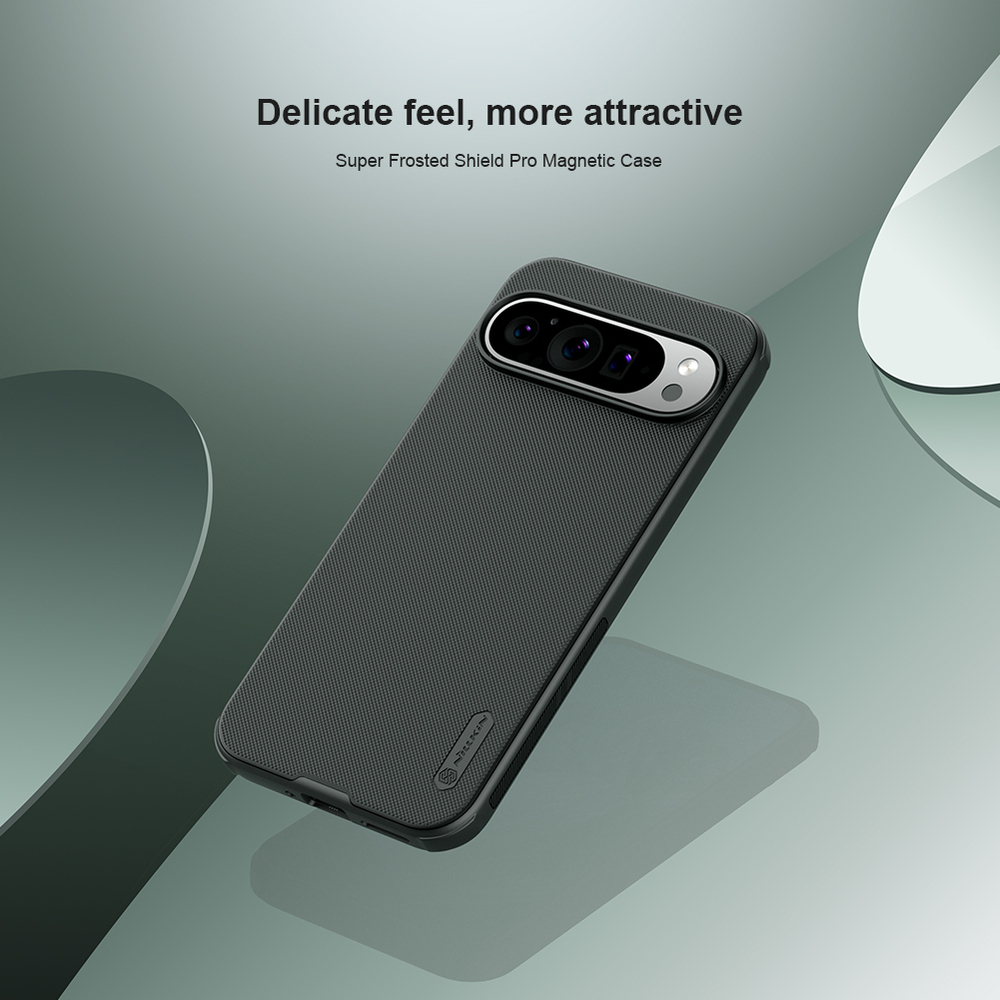 Чехол противоударный от Nillkin c поддержкой зарядки MagSafe для Google Pixel 9 Pro XL, серия Super Frosted Shield Pro Magnetic Case