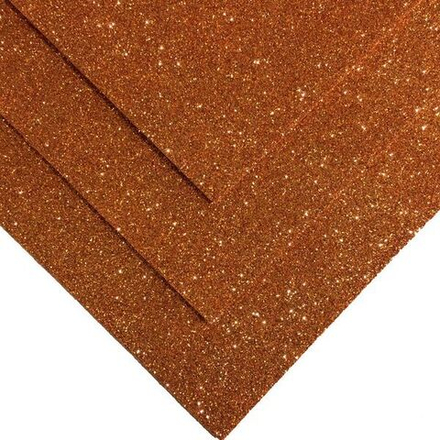 Фоамиран глиттер лист 20*30/10шт ОРАНЖЕВЫЙ