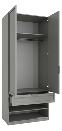 Шкаф для одежды, шкаф Нордик, серый