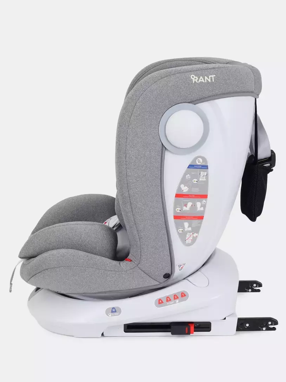 Автокресло Rant Drive Active Line 0/1/2/3 (0-36кг) Grey/Серый isofix
