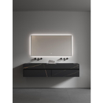 Зеркало прямоугольное Armadi Art Modern 140*70см 543-140-GM подсветка, сенсор, антизапотевание, GUN METAL